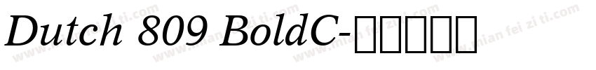 Dutch 809 BoldC字体转换
